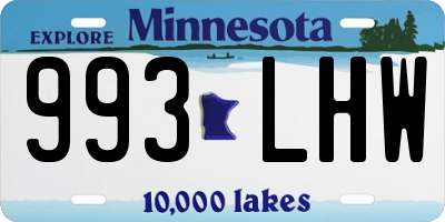 MN license plate 993LHW