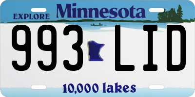 MN license plate 993LID