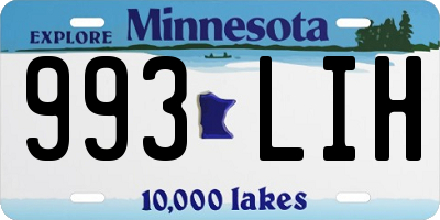MN license plate 993LIH
