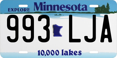 MN license plate 993LJA