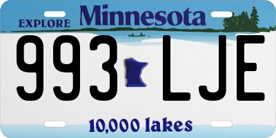 MN license plate 993LJE