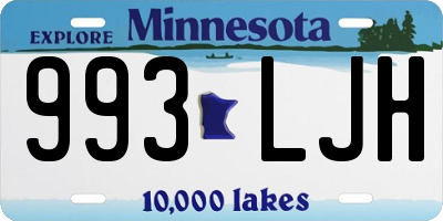 MN license plate 993LJH
