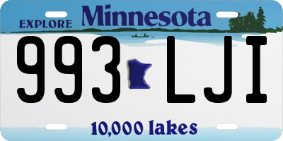 MN license plate 993LJI