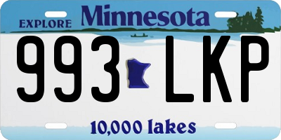 MN license plate 993LKP