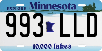 MN license plate 993LLD