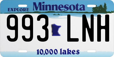 MN license plate 993LNH