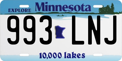 MN license plate 993LNJ