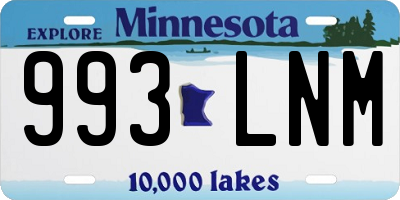 MN license plate 993LNM