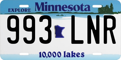 MN license plate 993LNR