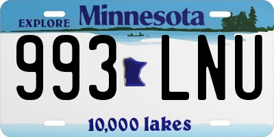 MN license plate 993LNU