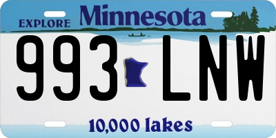 MN license plate 993LNW