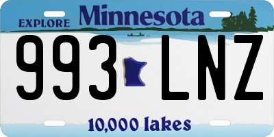 MN license plate 993LNZ