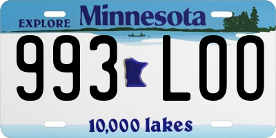 MN license plate 993LOO