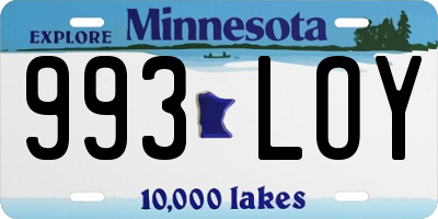 MN license plate 993LOY