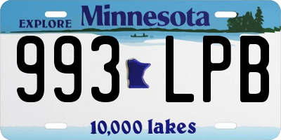 MN license plate 993LPB