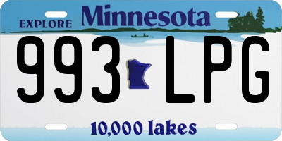 MN license plate 993LPG