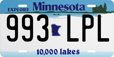MN license plate 993LPL