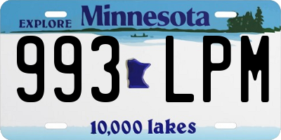 MN license plate 993LPM