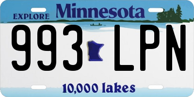 MN license plate 993LPN