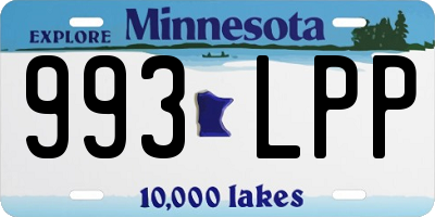 MN license plate 993LPP