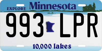 MN license plate 993LPR