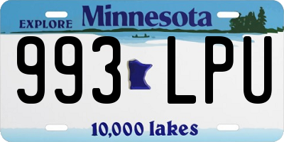 MN license plate 993LPU