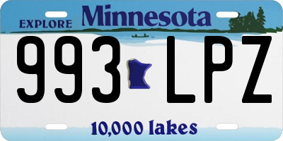 MN license plate 993LPZ