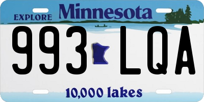 MN license plate 993LQA