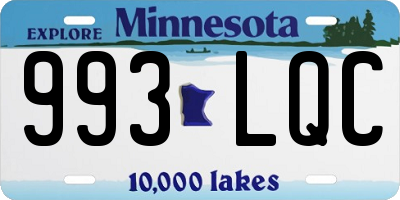 MN license plate 993LQC