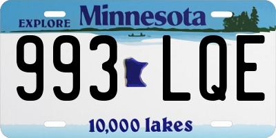 MN license plate 993LQE