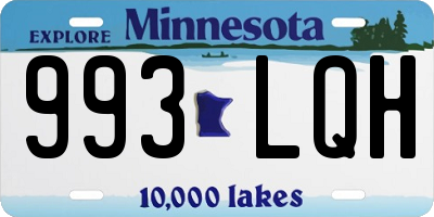 MN license plate 993LQH