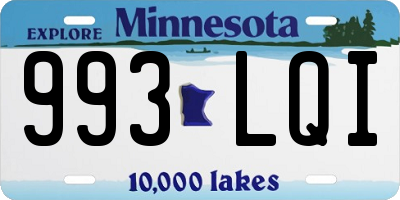 MN license plate 993LQI