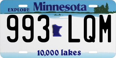 MN license plate 993LQM