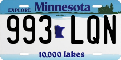 MN license plate 993LQN