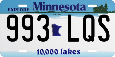 MN license plate 993LQS