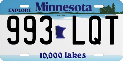 MN license plate 993LQT