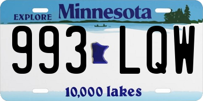 MN license plate 993LQW