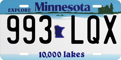 MN license plate 993LQX