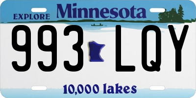 MN license plate 993LQY