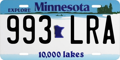 MN license plate 993LRA