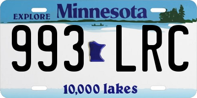 MN license plate 993LRC