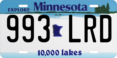 MN license plate 993LRD