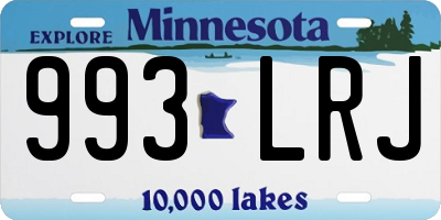 MN license plate 993LRJ