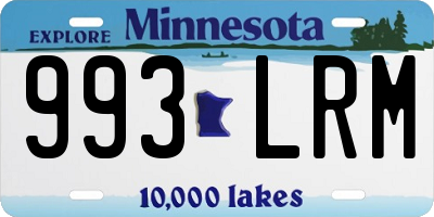 MN license plate 993LRM