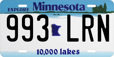 MN license plate 993LRN