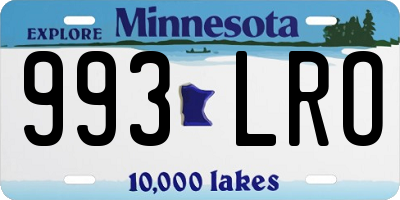 MN license plate 993LRO