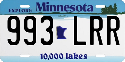MN license plate 993LRR