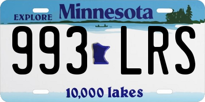 MN license plate 993LRS