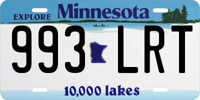 MN license plate 993LRT