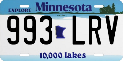 MN license plate 993LRV